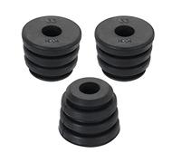 PATIKIL 1.2" x 1" Compresor Goma Pies, 3 Paquete Pie Montaje Anti Vibración Almohadilla Reemplazo para Aire Acondicionador Refrigerador, Negro