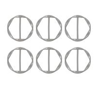 PATIKIL 1.3" Anillo de Bufanda, 6 Piezas de Clip Redondo de Metal para Camisetas Anillo de Moda para Bufandas Hebilla de Círculo para Mujeres Decoración de Ropa de Seda, Plata Mate