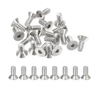 PATIKIL 1/4-20 x 5/8" Tornillos de Cabeza Plana Hexagonal, Paquete de 20 Tornillos Avellanados Planos de Acero Inoxidable 304 18-8 con Rosca Completa Grado 6.8