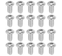 PATIKIL 1/4-20x1/2" Tornillos de Cabeza Redonda con Casquillo, 20 Piezas de Acero Inoxidable 304 18-8 Tornillos de Cabeza con Casquillo Allen Hexagonal Rosca Completa Rosca Fina UNC