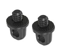 PATIKIL 1/4" Cámara Cuello Correa Tornillo Soporte, 2 Paquete Rápida Instalación Cámara Tornillos con Goma Arandela para Muñeca Hombro Correa Eslinga, Negro