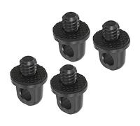 PATIKIL 1/4" Cámara Cuello Correa Tornillo Soporte, 4 Paquete Rápida Instalación Cámara Tornillos con Goma Arandela para Muñeca Hombro Correa Eslinga, Negro