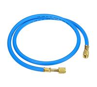 PATIKIL 1/4 SAE Refrigerante Carga Manguera, 3.9 Pies 800PSI HVAC Manguera para Aire Acondicionador Múltiple Manómetro Refrigeración Mantenimiento, Azul