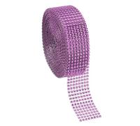 PATIKIL 1.5"x10 Yardas Cinta Malla Cristales Estrás, 4mm Cinta Diamantes Brillantes Para Manualidades Decoración Bodas Fiestas DIY Joyería, Rosa