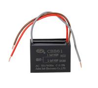 PATIKIL 1.5uF+2.5uF 450 V CBB61 Condensador, 1Pc Condensador Para Ventilador Techo Condensador Arranque Del Motor Condensadores Película Metalizada Polipropileno Para Motor, Negro