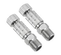 PATIKIL 1/8 Conector de Aerógrafo 2 Piezas de Conexión Rápida de Aerógrafo Desconexión Rápida de Aerógrafo para Manguera de Aerógrafo C Plateado
