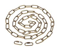 PATIKIL 1.82m Cadena de Eslabón para Colgante de Iluminación Bronce Dorado | Cadena de Hierro, con 2 Conectores de Bloqueo de Tornillo, para Canastilla de Plantas Lámparas Colgantes