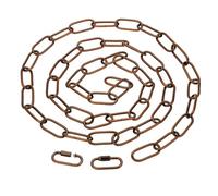 PATIKIL 1.82m Cadena de Eslabón para Colgante de Iluminación Bronce Rojo | Cadena de Hierro, con 2 Conectores de Bloqueo de Tornillo, para Canastilla de Plantas Lámparas Colgantes