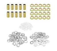 PATIKIL 1/8IP Rosca 0.79" Lámpara Tubo Kit con Fijación Tuercas Arandelas, Sujetadores Surtido Herraje para Candelabro Techo Luz Bricolaje, Galvanizado