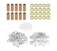 PATIKIL 1/8IP Rosca 0.98" Lámpara Tubo Kit con Fijación Tuercas Arandelas, Sujetadores Surtido Herraje para Candelabro Techo Luz Bricolaje, Galvanizado