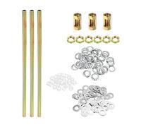 PATIKIL 1/8IP Rosca 11.8" Lámpara Tubo Kit con Fijación Tuercas Arandelas, Sujetadores Surtido Herraje para Candelabro Techo Luz Bricolaje, Galvanizado