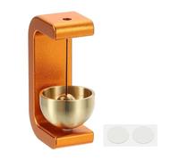 PATIKIL 1 Juego De Campana Para Negocios, Campana De Puerta Colgante De Metal Con Adhesivo Para Puertas De Negocios Al Entrar En Refrigerador O Coche, Forma De C, Naranja