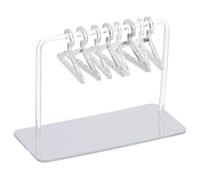 PATIKIL 1 Set Soporte para Pendientes con 8 Perchas Organizador de Acrílico para Pendientes Pendientes Exhibición Soporte con Perchas Mini Transparente Plateado