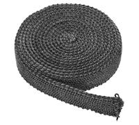 PATIKIL 1" x 1/8" x 118" Leña Estufa Junta, Grafito Fibra Vidrio Plano Resistencia Altas Temperaturas Sello Cuerda para Estufas Chimenea Puerta, Negro