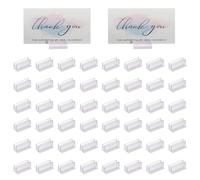 PATIKIL 1 x Base Adhesiva De Soporte Para Señales De 0.6 Pulgadas, 50 Pcs Soporte Mini Para Paneles Acrílicos De Barrera Contra Estornudos Para Sujetar Y Alinear Etiquetas, Transparente