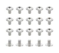 PATIKIL 10#-32x5/16" Tornillos de Cabeza Truss Phillips, 20 Pcs Tornillos para Madera, Tornillos para Máquina de Acero Inoxidable 304, Sujetador, Herrajes para Aspas de Ventilador de Techo