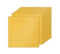 PATIKIL 10 Hojas de Papel de Cartulina con Purpurina, 25.5 x 25.5cm, 250 g/m², Rectángulo, para Manualidades, Álbumes de Recortes, Tarjetas, Proyectos de Arte, Bodas y Fiestas Dorado