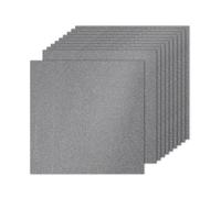 PATIKIL 10 Hojas de Papel de Cartulina con Purpurina, 25.5 x 25.5cm, 250 g/m², Rectángulo, para Manualidades, Álbumes de Recortes, Tarjetas, Proyectos de Arte, Bodas y Fiestas Gris