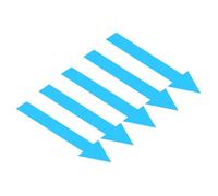 PATIKIL 10 Hojas Pegatina de Flecha, 12x3cm（L*A) Flecha Adhesiva Etiqueta PVC Codificación Cartel Calcomanía Multiuso Señalización Direccional para Suelo Pared Dirección Caja, Azul