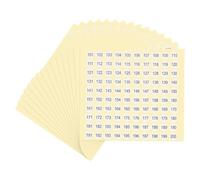 PATIKIL 10 Hojas Pegatinas Numéricas Set, Número 101-200 Etiqueta Adhesiva Calcomanía Redonda Impermeable para Inventario Organización Almacenamiento Hogar Oficina DIY Manualidad, 1500pcs