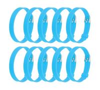 PATIKIL 10 Paquete Brazaletes Tobillera Deslizante, 8.2 X 0.3 Brazalete Silicona Ajustable, Brazalete Identificación Para Hombres Y Mujeres Joyería Manualidades DIY Regalo, Azul