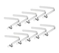 PATIKIL 10 Paquetes 6.4x5mm Broches para Remo de Kayak Clips de Poste | de Tienda de Acero en Forma de V, con Pasador de Resorte de Botón de Empuje, para Camping y Kayak