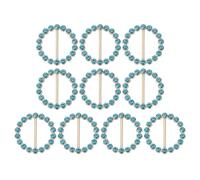 PATIKIL 10 Pcs Anillo De Pañuelo De Seda Clip De Cristal Broche Para Camiseta Hebilla De Nudo Anillos De Metal Hebillas Circulares Para Mujeres Decoración De Sombrero, Azul Cielo