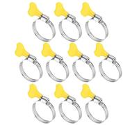 PATIKIL 10 Pcs de Abrazaderas para Manguera de Mariposa, 25-38 mm Abrazadera de Acero Inoxidable con Perno Ajustable, Kit de Clips de Manguera de Tubo Ajustables para Automóviles y Jardín