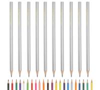 PATIKIL 10 Pcs Lápices De Colores Lápices De Dibujo Color Plata Con Minas