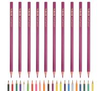 PATIKIL 10 Pcs Lápices De Colores Lápices De Dibujo Color Rojo Rosa | Suministros Para álbumes De Recortes Artísticos, Con Minas A Base De Aceite, Para Libros De Colorear Para Adultos