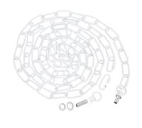 PATIKIL 10 Pies Iluminación Cadena para Colgante Lámpara, Candelabro Cadena Luz Accesorio Cadena Carga Capacidad 65lbs para Colgante Luz, Techo Ventilador, Blanco