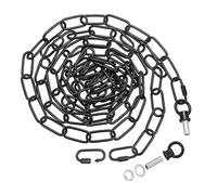 PATIKIL 10 Pies Iluminación Cadena para Lámpara Colgante, Candelabro Cadena Luz Accesorio Cadena Carga Capacidad 65lbs para Lámpara Colgante, Ventilador Techo, Negro