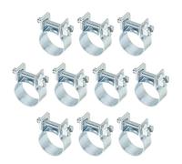 PATIKIL 10 Piezas 14-16mm Mini Abrazaderas de Manguera de Inyección, Abrazaderas de Línea Ajustables con Recubrimiento de Zinc Surtido para Manguera para Plomería Automotriz e Industria