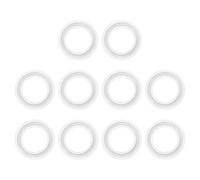 PATIKIL 10 piezas de Juntas Tri Clamps, 40mm OD 25mm ID Sanitario TC Tri Clamps Junta Tri Tubo de Silicona Arandelas de Ferrule Fittings O Ring Seal Juntas Cervecería Bodega