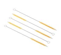 PATIKIL 10" x3/8" Largo Pajita Cepillo, 5uds Beber Pajita Limpieza Cepillo Nylon Tubería Tubo Limpiador Cepillo para Limpieza Pajitas Olla Caño, Amarillo