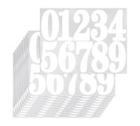 PATIKIL 100 Piezas 10 Hojas Números de Buzón, 4 Pulgadas Números de Buzón Blancos de Vinilo Impermeable para Exteriores Pegatinas Autoadhesivas para Dirección Casa