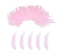 PATIKIL 100 Plumas Esponjosas De Pavo Marabú, 4-6 Pulgadas Plumas Naturales De Pavo Rosa Claro Para Manualidades, Decoración De Fiestas, Atrapasueños, Flecos, Atado De Moscas
