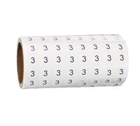 PATIKIL 1000 Piezas De Calcomanías Numéricas De 0.4", Calcomanías Mini Número 3 Etiquetas Numéricas Redondas Pequeñas De Vinilo Autoadhesivas Círculos Decorativos 1 Rollo De Puntos