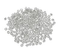 PATIKIL 1000Pcs Cuentas de Cristal Bicónicas, 4mm Cuentas de Cristal de Vidrio Bicónicas Facetadas, para Hacer Joyas, Pulseras, Collares, Pendientes, Manualidades, Gris Transparente