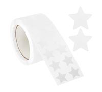 PATIKIL 1000pcs Pegatinas de Estrellas, 1.27cm Estrella Calcomanía Star Sticker Papel Semibrillante Etiqueta para Scrapbooking Decoración Carta Regalo Maestros Manualidades, Blanco