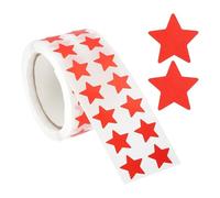 PATIKIL 1000pcs Pegatinas de Estrellas, 1.27cm Estrella Calcomanía Star Sticker Papel Semibrillante Etiqueta para Scrapbooking Decoración Carta Regalo Maestros Manualidades, Rojo