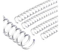 PATIKIL 100pcs 10mm Bobinas de Encuadernación en Espiral de Plástico, 75 Hojas, Paso 4:1, 48 Agujero Lomo de Encuadernación de Hojas Sueltas para Cuaderno Archivo DIY Oficina, Transparente