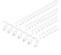 PATIKIL 100pcs 36 Agujeros Bobinas de Encuadernación en Espiral de Plástico para 40 Hojas, Canutillos Peines de Hoja Suelta 3:1 Paso para Encuadernar Archivo Escuela, Transparente