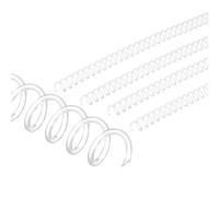 PATIKIL 100pcs 36 Agujeros Bobinas de Encuadernación en Espiral de Plástico para 75 Hojas, Canutillos Peines de Hoja Suelta 3:1 Paso para Encuadernar Archivo Escuela, Transparente