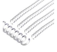 PATIKIL 100pcs 8mm Bobinas de Encuadernación en Espiral de Plástico, 40 Hojas, Paso 4:1, 48 Agujero Lomo de Encuadernación de Hojas Sueltas para Cuaderno Archivos DIY Oficina, Transparente