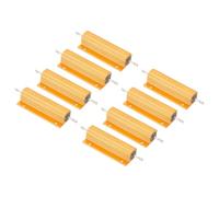 PATIKIL 100W 40 Ohmios Resistor de Carcasa de Aluminio, 8Pcs Resistor de Carcasa de Aluminio con Resistencia de Hilo de Tornillo de Potencia de 5% de Tolerancia, Dorado