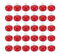 PATIKIL 10mm Botones de Perlas 100 Unidades Botones Grandes Chubby-Buttons Hechos A Mano Con Perlas Blancas Falsas Y Vástago para Manualidades Costura Plateado Y Rojo