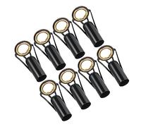 PATIKIL 10mm Pescar Caña Punta Reparación Kit, 8uds Inoxidable Acero Poste Anillo Guía Reemplazo para Salada Agua Dulce Agua Pesca, Oro