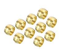 PATIKIL 10mm Tubo OD Latón Compresión Manguitos Férulas 20 Paquete Latón Férula Accesorios Latón Compresión Accesorios Surtido Kit