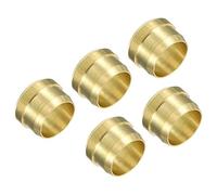 PATIKIL 10mm Tubo OD Latón Compresión Manguitos Férulas 5 Paquete Latón Compresión Accesorios Surtido Kit